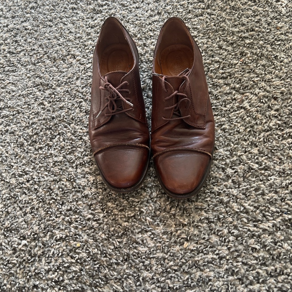 Madewell Women’s Serge Leather Cap-Toe oxford Lace-Up Shoes 7